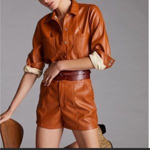 Anthropologie Leather BLAZER ONLY